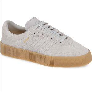 Gray Adidas Platform Sambra Rose Shoes